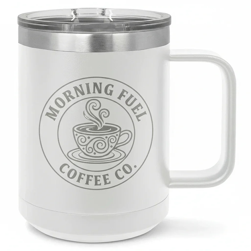 15oz Insulated Stainless Steel Mug | Customizable Blank Travel Mug - iCustomLabel