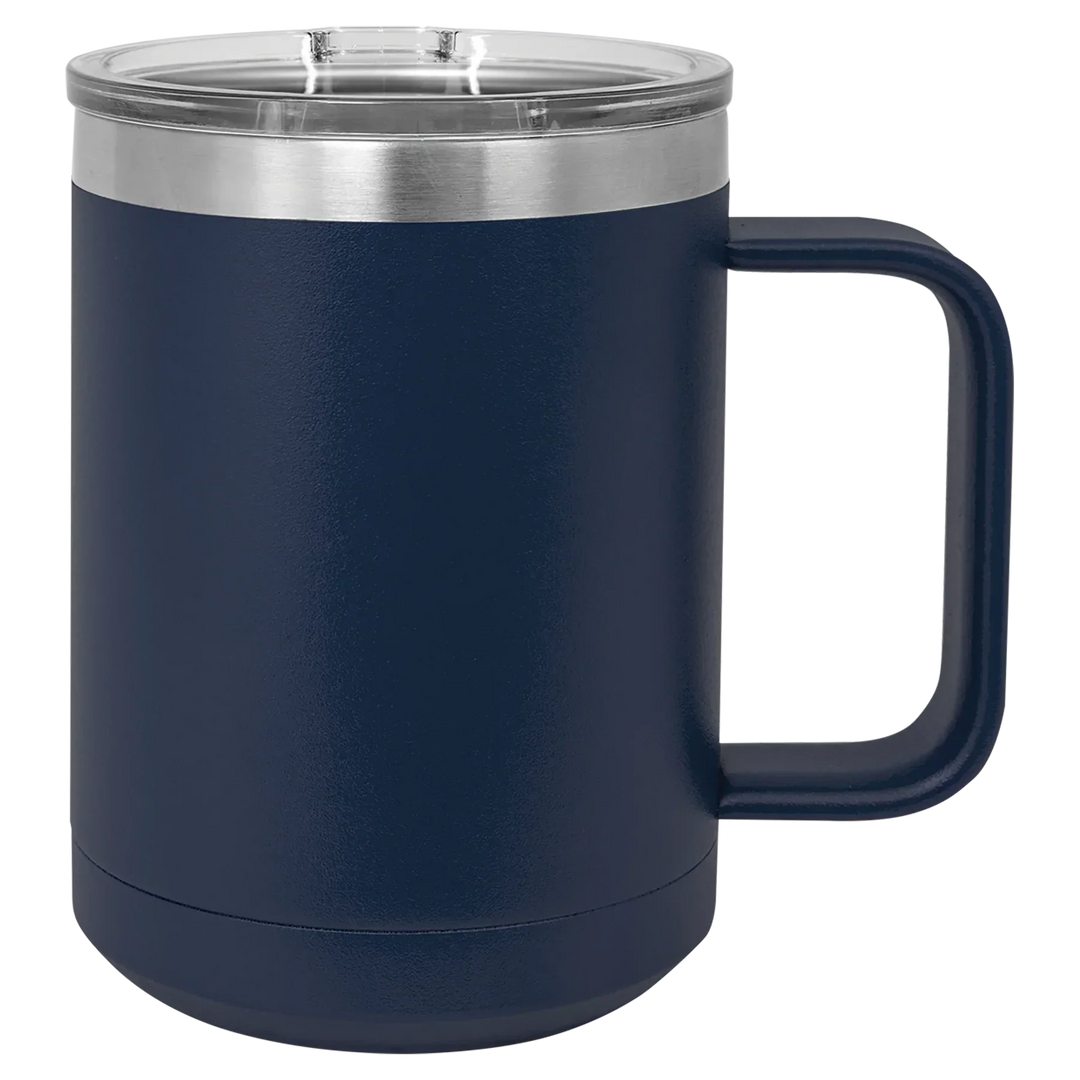 15oz Insulated Stainless Steel Mug | Customizable Blank Travel Mug - iCustomLabel