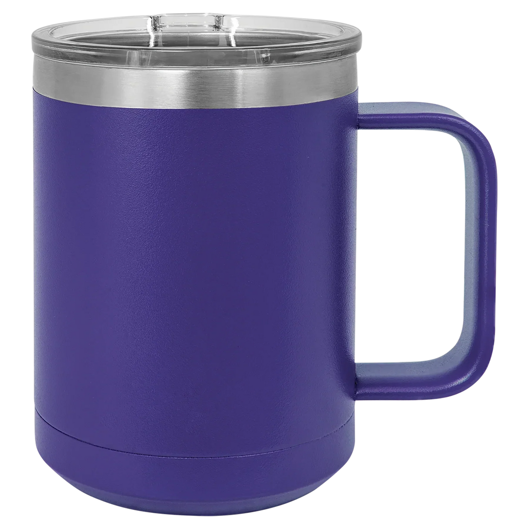 15oz Insulated Stainless Steel Mug | Customizable Blank Travel Mug - iCustomLabel