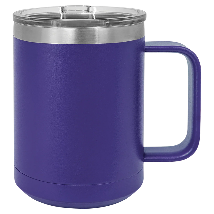 15oz Insulated Stainless Steel Mug | Customizable Blank Travel Mug - iCustomLabel