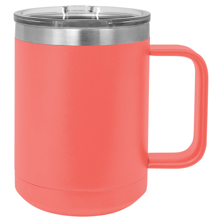 15oz Insulated Stainless Steel Mug | Customizable Blank Travel Mug - iCustomLabel