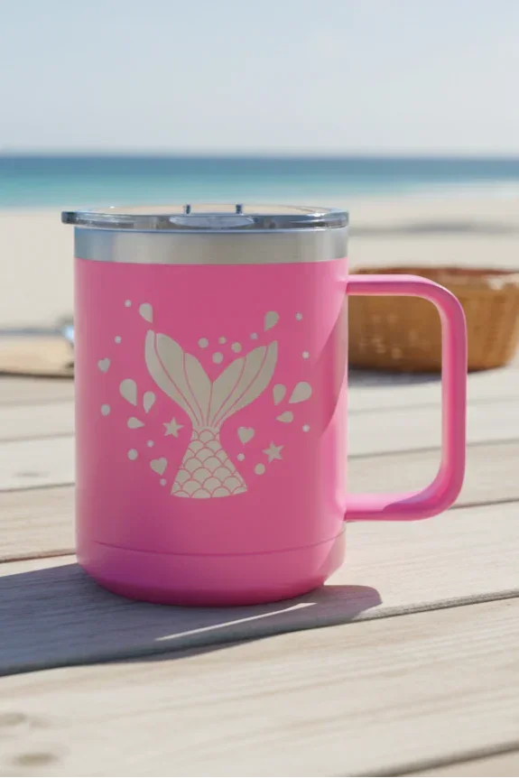 15oz Insulated Stainless Steel Mug | Customizable Blank Travel Mug - iCustomLabel