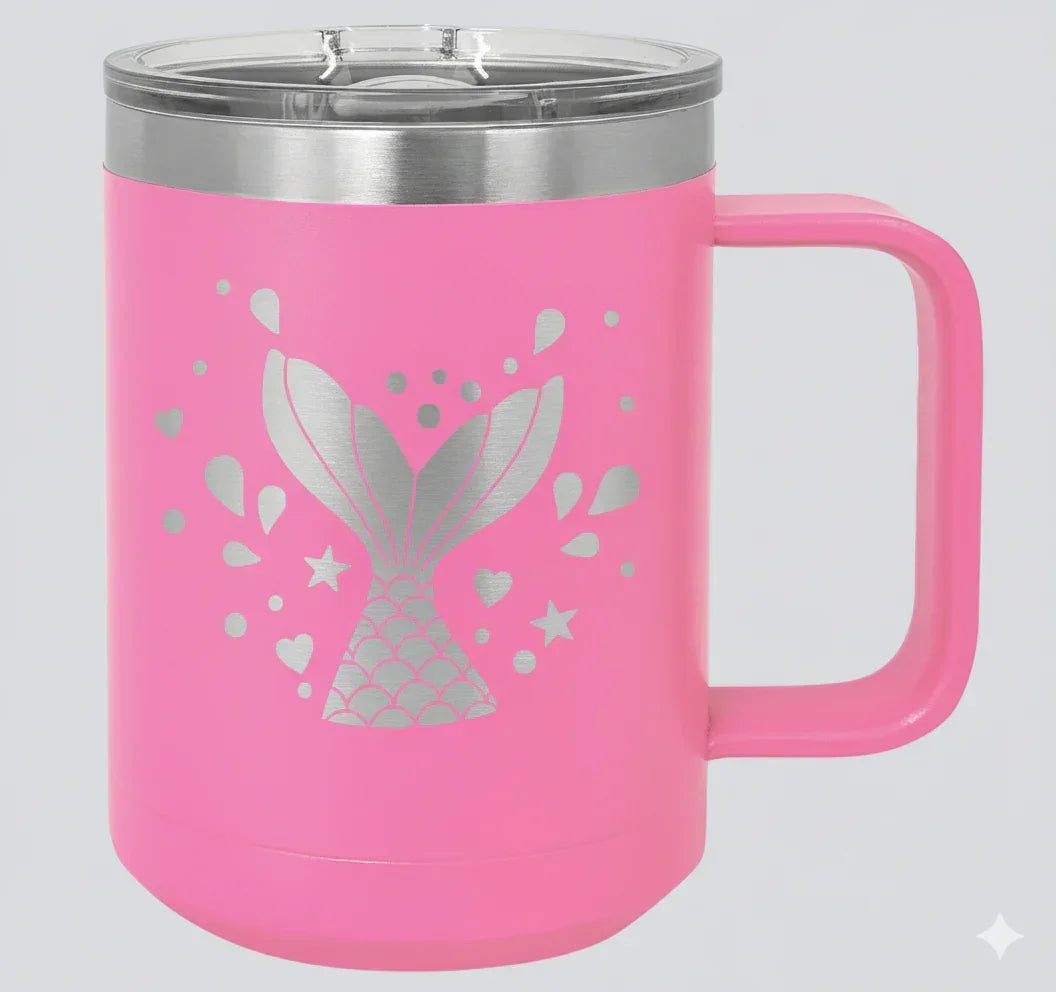 15oz Insulated Stainless Steel Mug | Customizable Blank Travel Mug - iCustomLabel