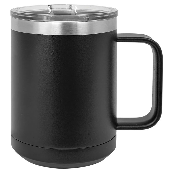 15oz Insulated Stainless Steel Mug | Customizable Blank Travel Mug - iCustomLabel