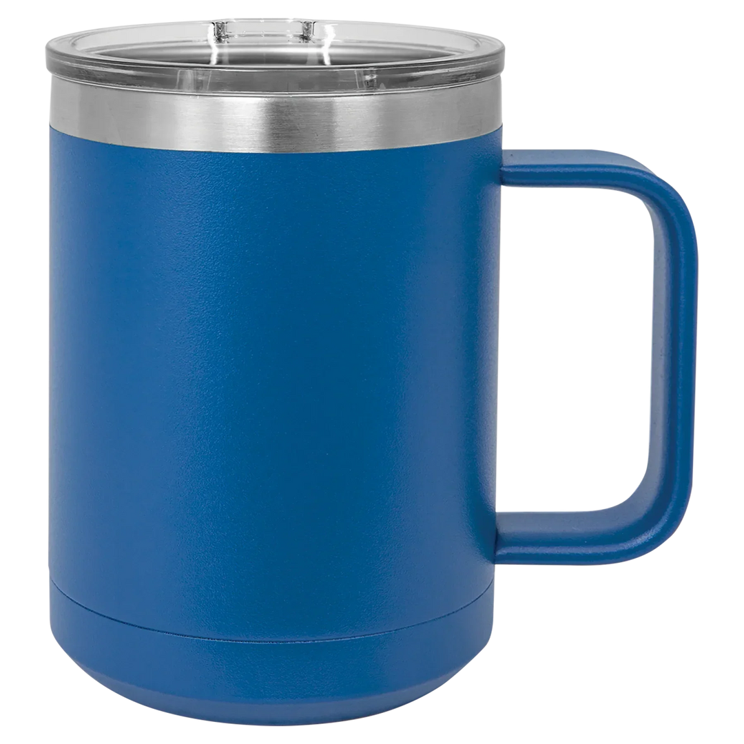 15oz Insulated Stainless Steel Mug | Customizable Blank Travel Mug - iCustomLabel