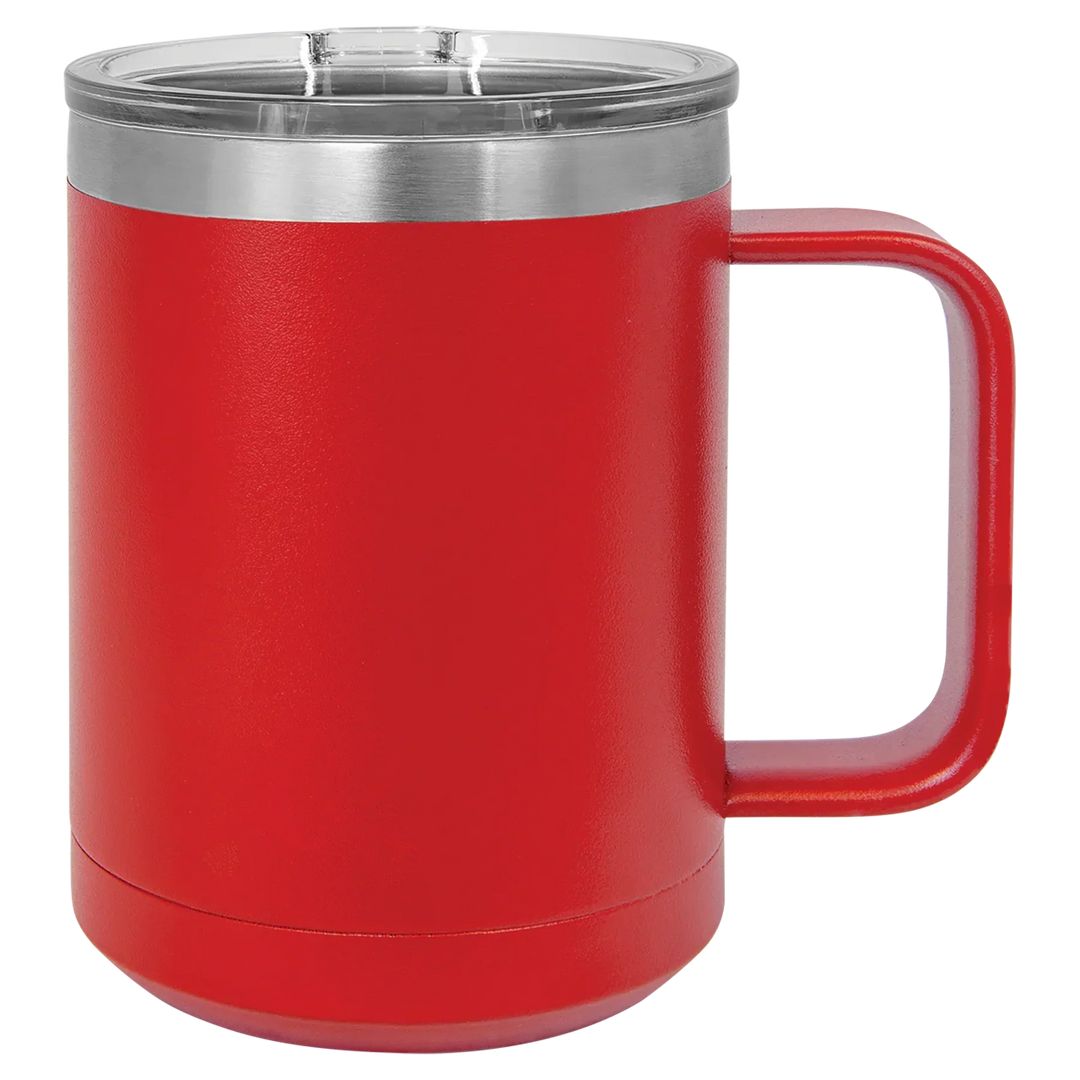 15oz Insulated Stainless Steel Mug | Customizable Blank Travel Mug - iCustomLabel