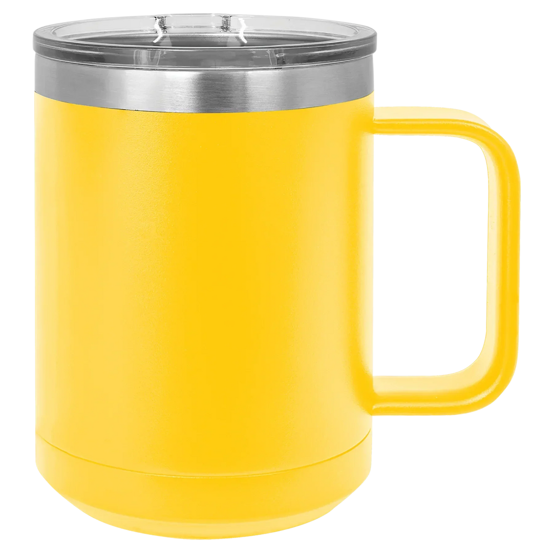 15oz Insulated Stainless Steel Mug | Customizable Blank Travel Mug - iCustomLabel