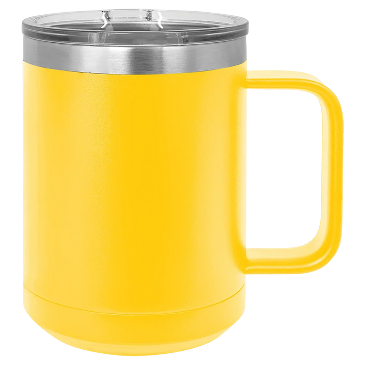 15oz Insulated Stainless Steel Mug | Customizable Blank Travel Mug - iCustomLabel