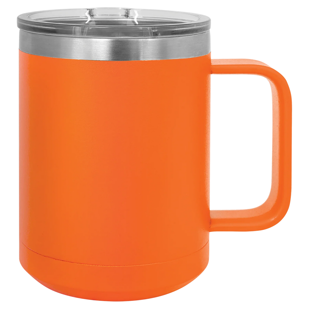 15oz Insulated Stainless Steel Mug | Customizable Blank Travel Mug