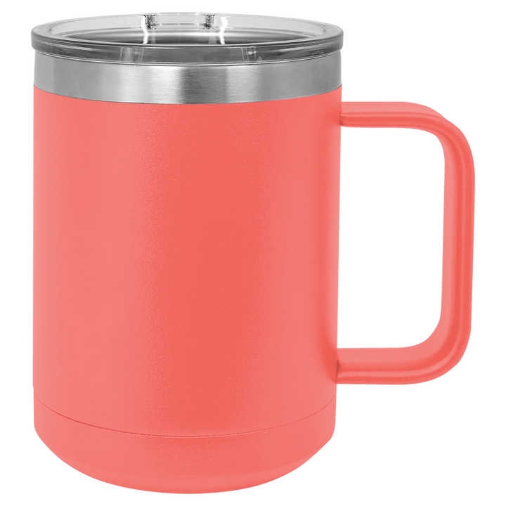 15oz Insulated Stainless Steel Mug | Customizable Blank Travel Mug