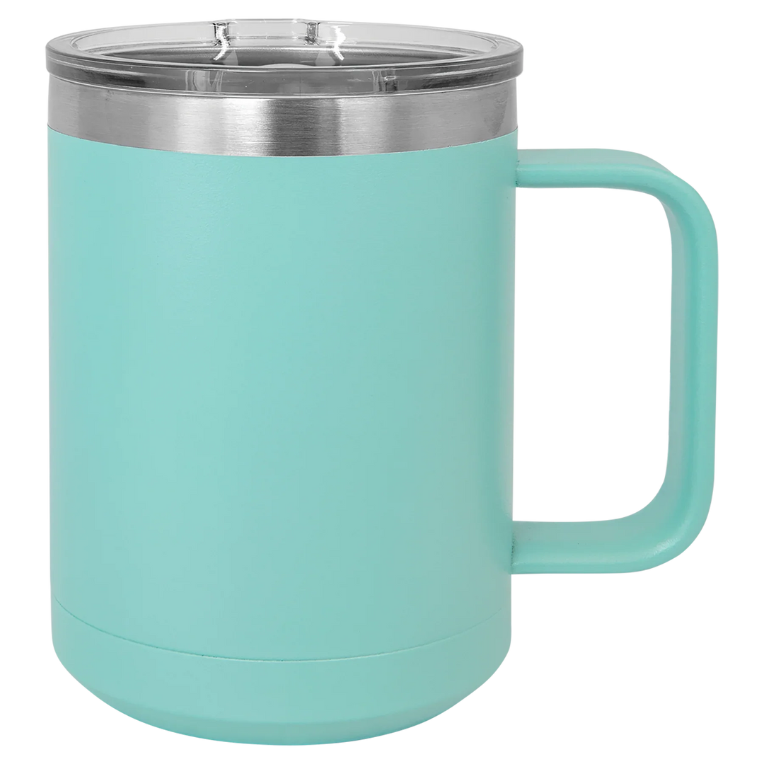 15oz Insulated Stainless Steel Mug | Customizable Blank Travel Mug
