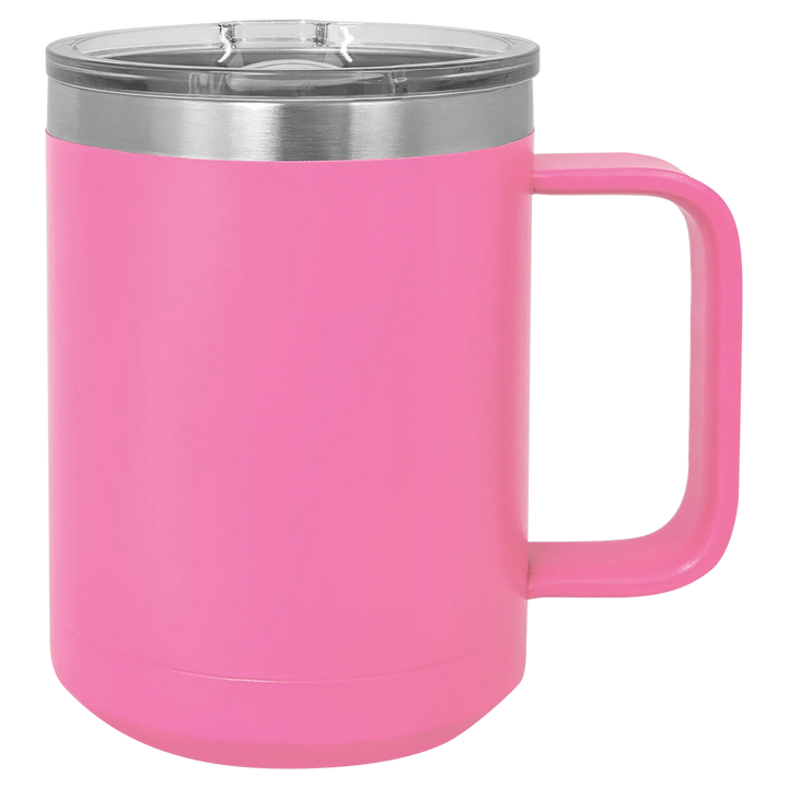 15oz Insulated Stainless Steel Mug | Customizable Blank Travel Mug