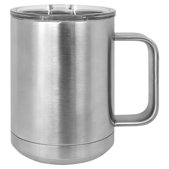15oz Insulated Stainless Steel Mug | Customizable Blank Travel Mug