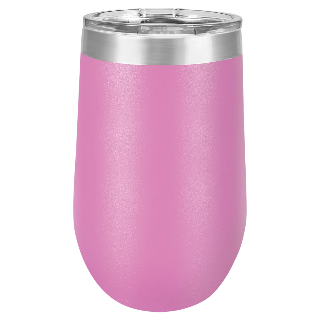 16 oz - Vacuum Insulated Stemless Wine Tumbler with Lid - iCustomLabel