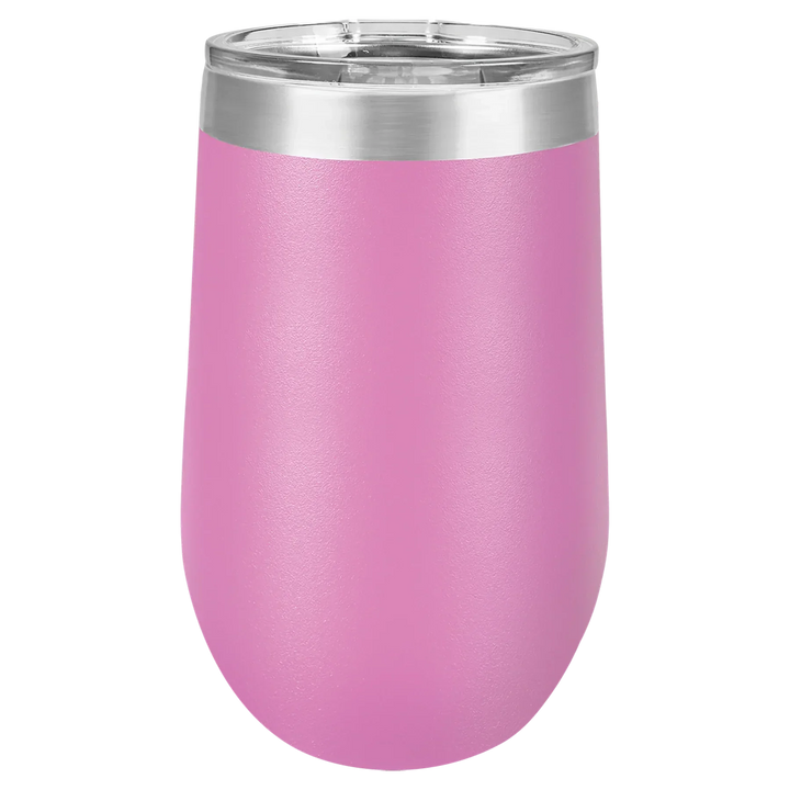 16 oz - Vacuum Insulated Stemless Wine Tumbler with Lid - iCustomLabel