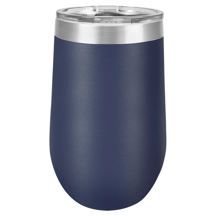 16 oz - Vacuum Insulated Stemless Wine Tumbler with Lid - iCustomLabel