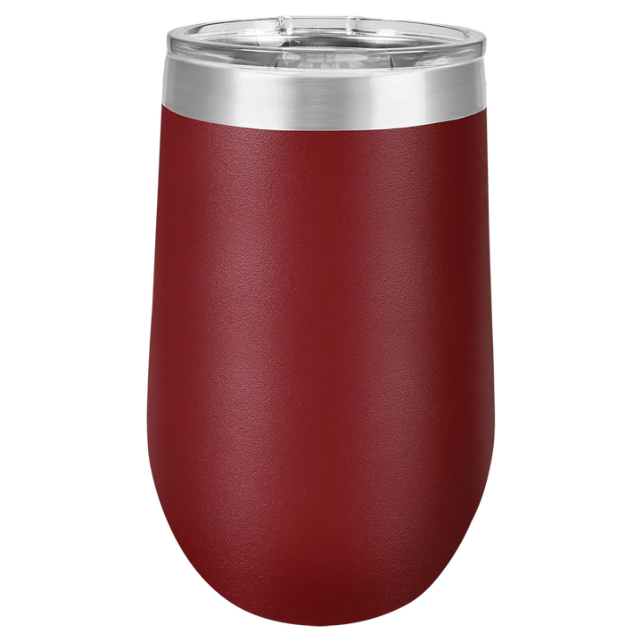 16 oz - Vacuum Insulated Stemless Wine Tumbler with Lid - iCustomLabel