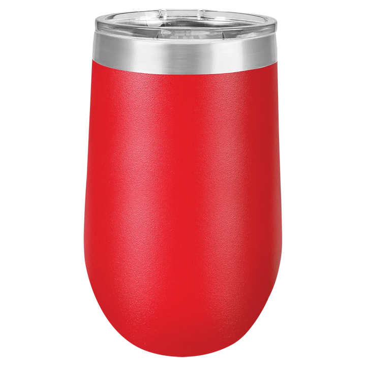 16 oz - Vacuum Insulated Stemless Wine Tumbler with Lid - iCustomLabel