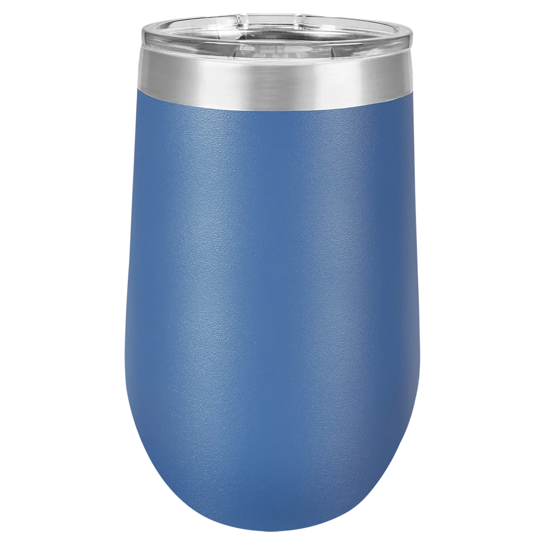 16 oz - Vacuum Insulated Stemless Wine Tumbler with Lid - iCustomLabel