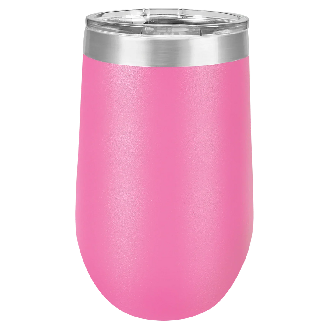 16 oz - Vacuum Insulated Stemless Wine Tumbler with Lid - iCustomLabel
