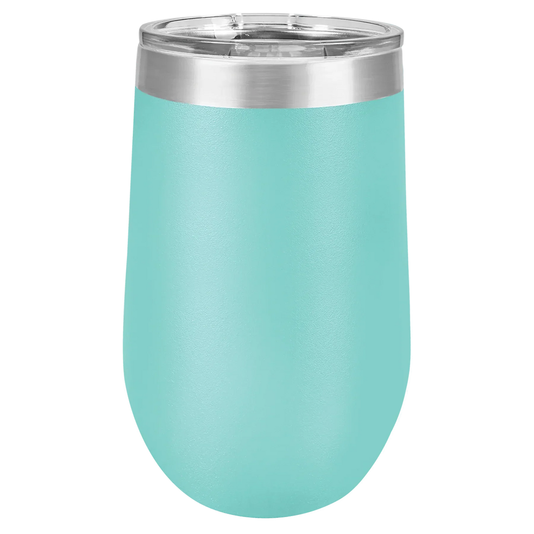 16 oz - Vacuum Insulated Stemless Wine Tumbler with Lid - iCustomLabel