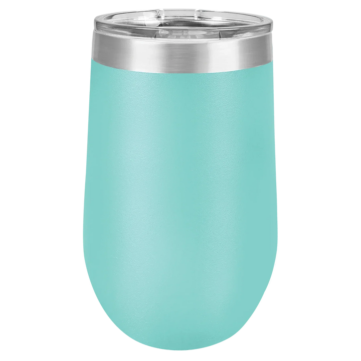 16 oz - Vacuum Insulated Stemless Wine Tumbler with Lid - iCustomLabel
