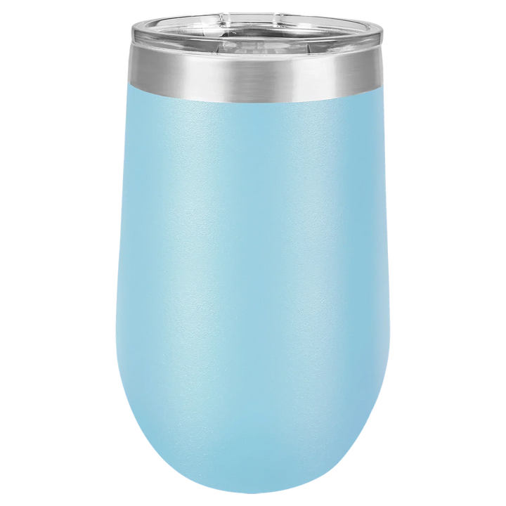 16 oz - Vacuum Insulated Stemless Wine Tumbler with Lid - iCustomLabel