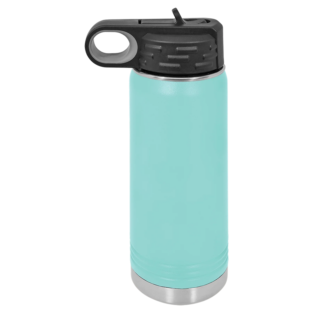 20 oz Water Bottle - Customizable Bottle with Flip Lid