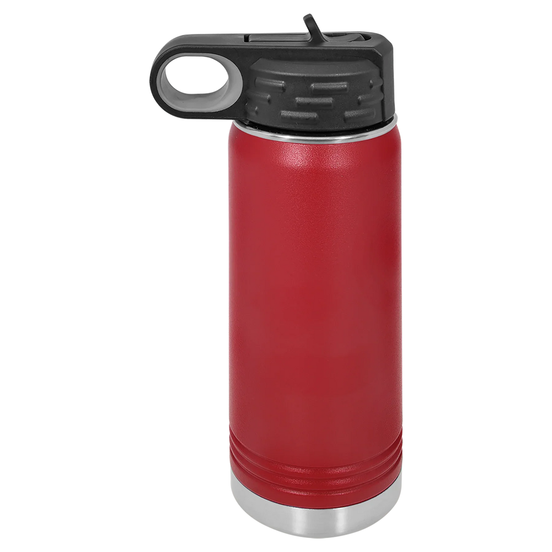 20 oz Water Bottle - Customizable Bottle with Flip Lid