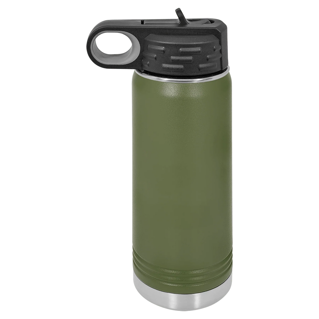 20 oz Water Bottle - Customizable Bottle with Flip Lid