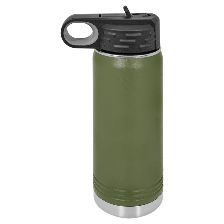 20 oz Water Bottle - Customizable Bottle with Flip Lid