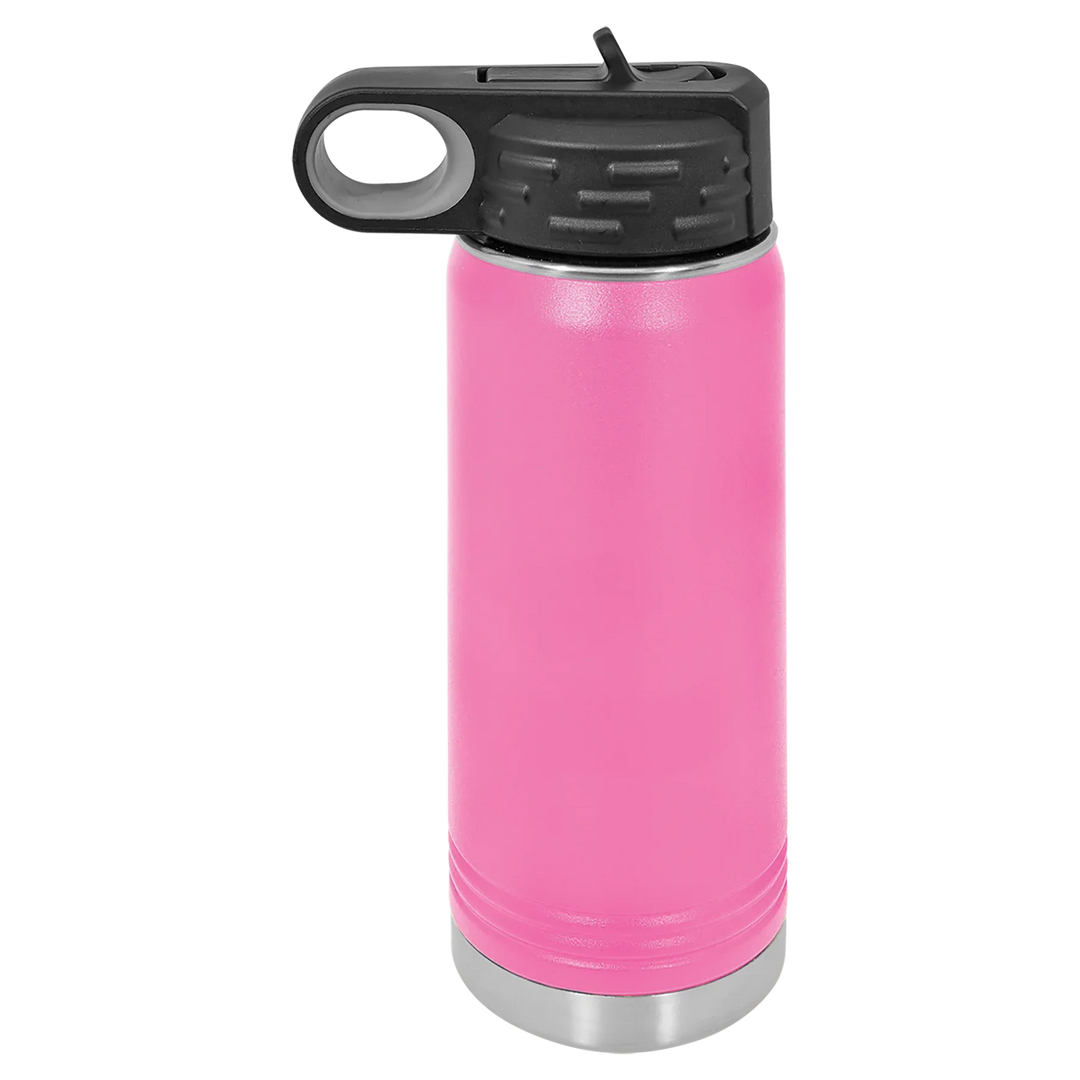 20 oz Water Bottle - Customizable Bottle with Flip Lid