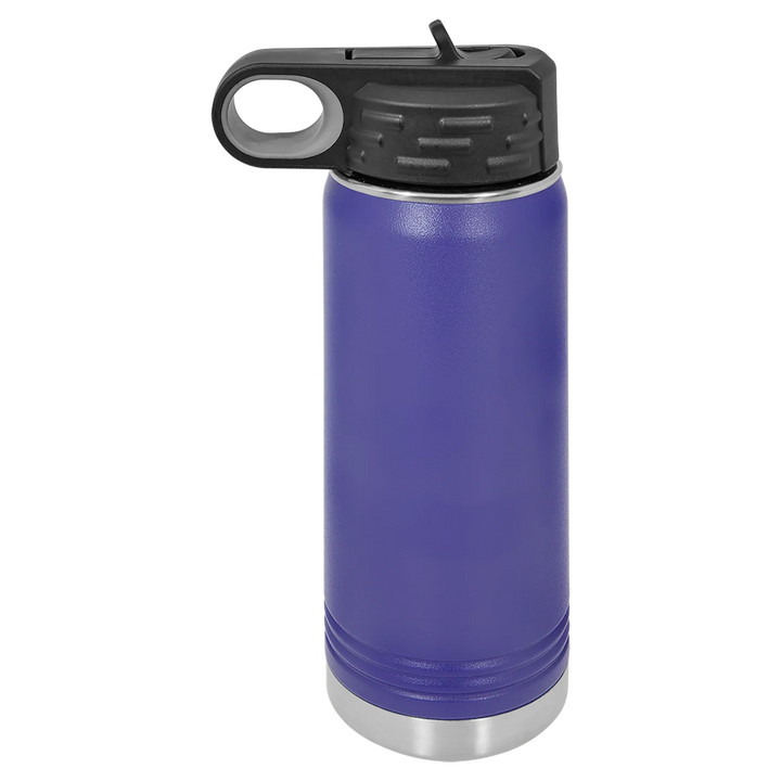 20 oz Water Bottle - Customizable Bottle with Flip Lid