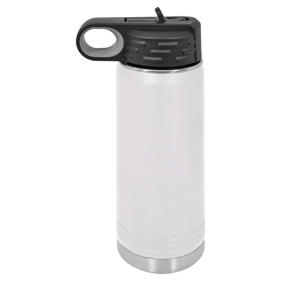 20 oz Water Bottle - Customizable Bottle with Flip Lid - iCustomLabel