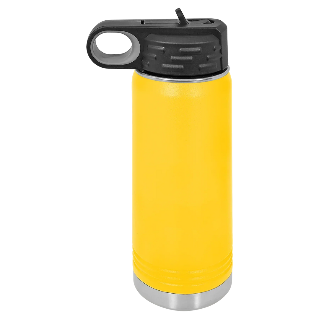 20 oz Water Bottle - Customizable Bottle with Flip Lid - iCustomLabel