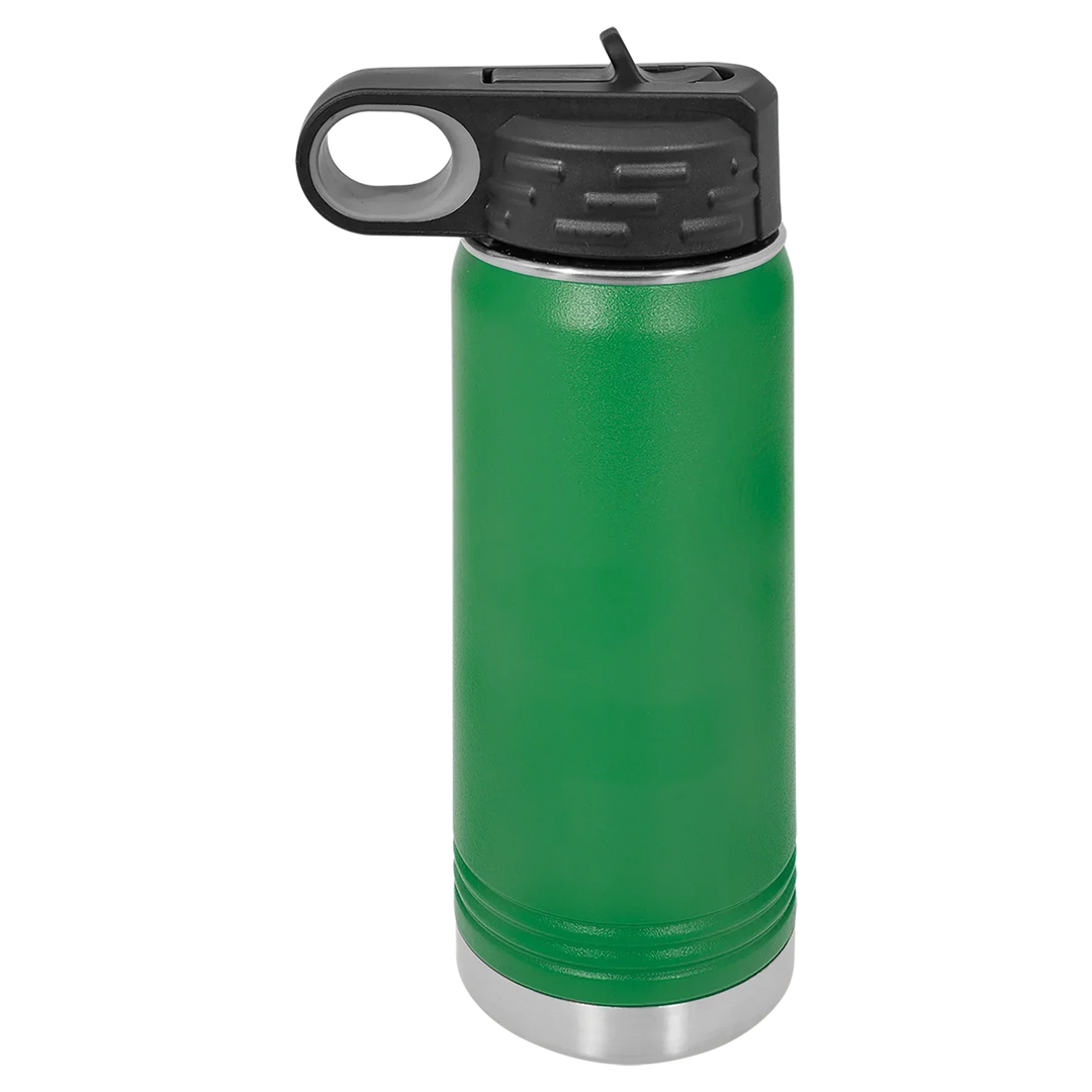 20 oz Water Bottle - Customizable Bottle with Flip Lid - iCustomLabel