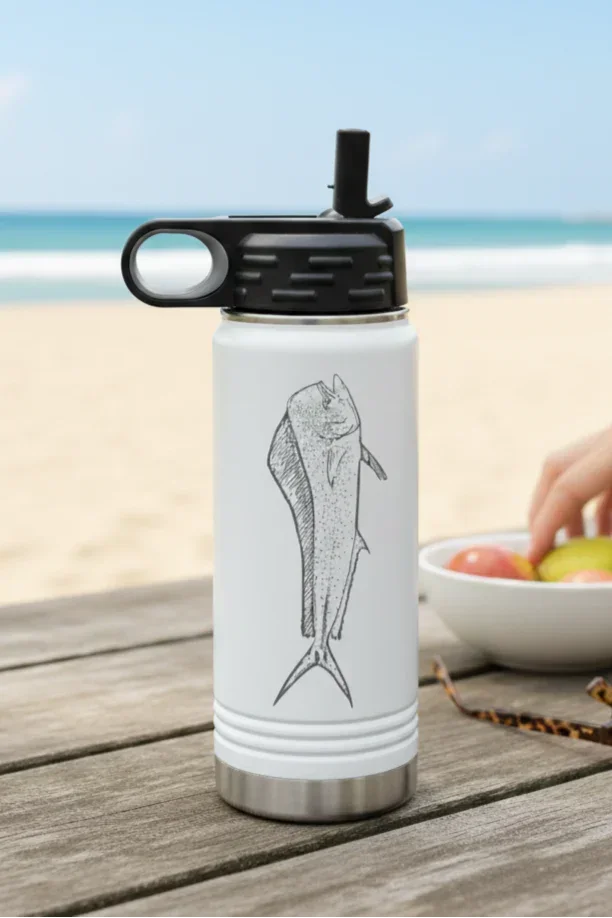 20 oz Water Bottle - Customizable Bottle with Flip Lid - iCustomLabel