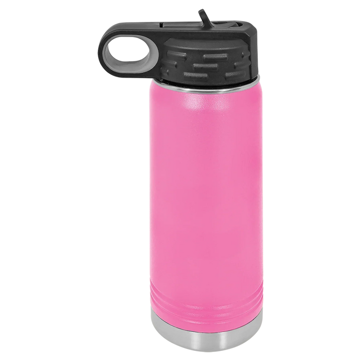 20 oz Water Bottle - Customizable Bottle with Flip Lid - iCustomLabel