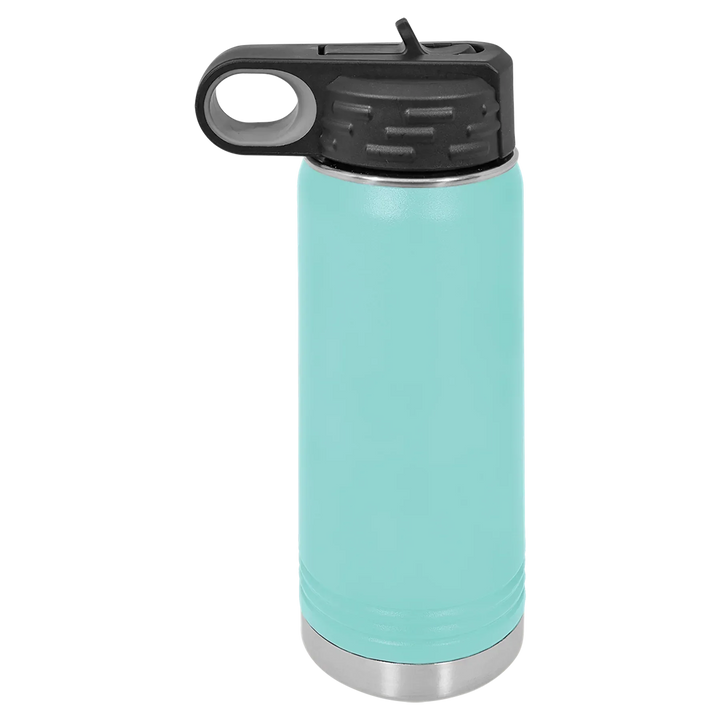 20 oz Water Bottle - Customizable Bottle with Flip Lid - iCustomLabel