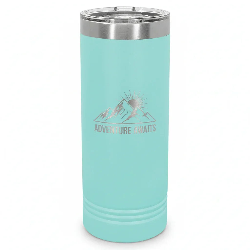 22 oz. Polar Camel Skinny Tumbler with Slider Lid – Stylish Insulated Drinkware Gift - iCustomLabel