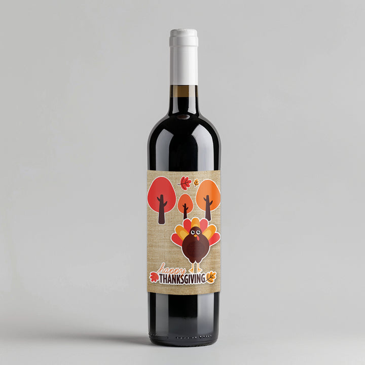 Burlap Turkey Wine Label