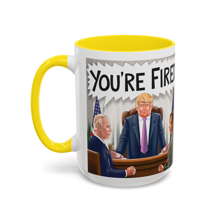 Funny Political Coffee Mug, You're Fired Trump Gift, Novelty Office Mug, Trump 2024, Political Statement Mug, Republican Gift - iCustomLabel