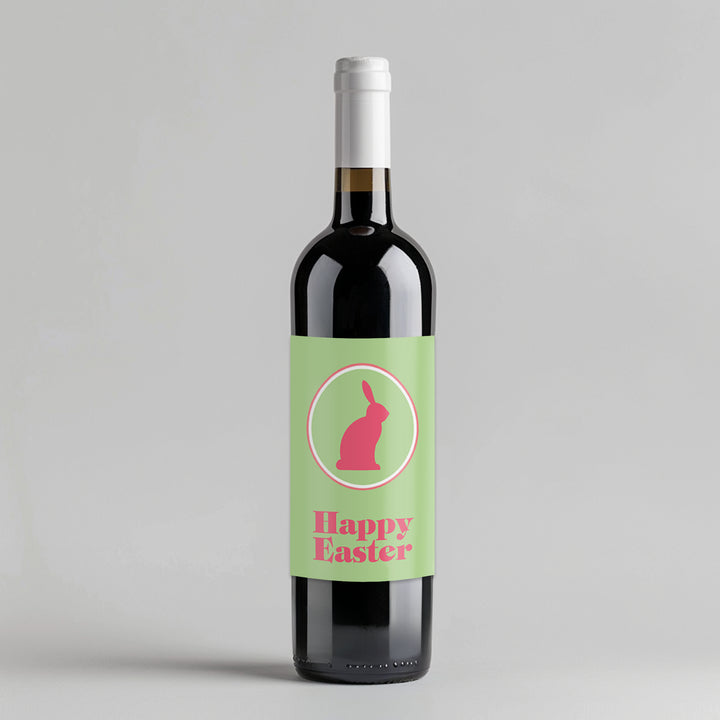 Easter Bunny Wine Label