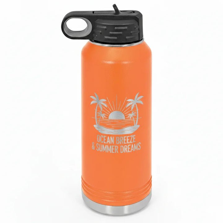 32 oz Water Bottle - Customizable Bottle with Flip Lid