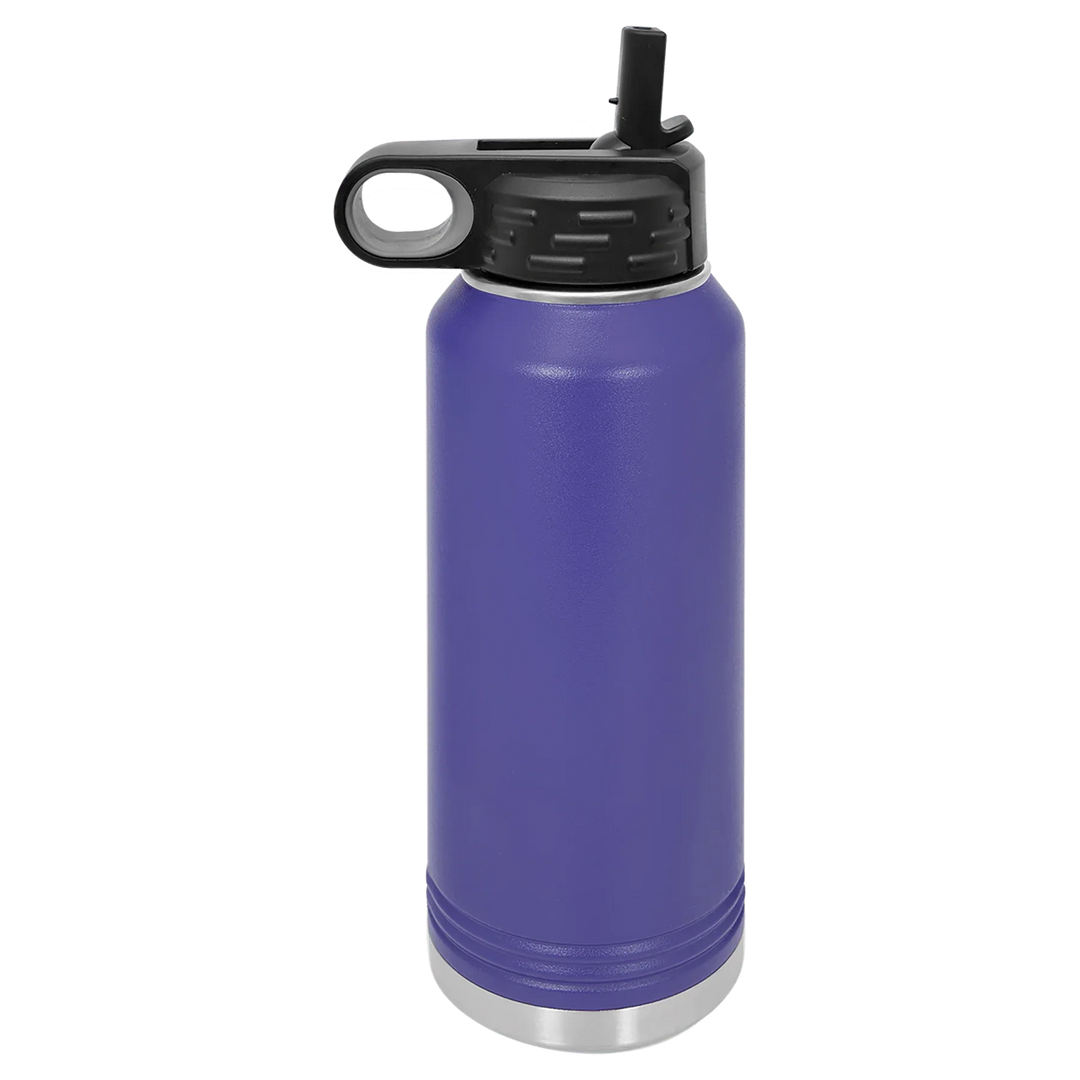 32 oz Water Bottle - Customizable Bottle with Flip Lid