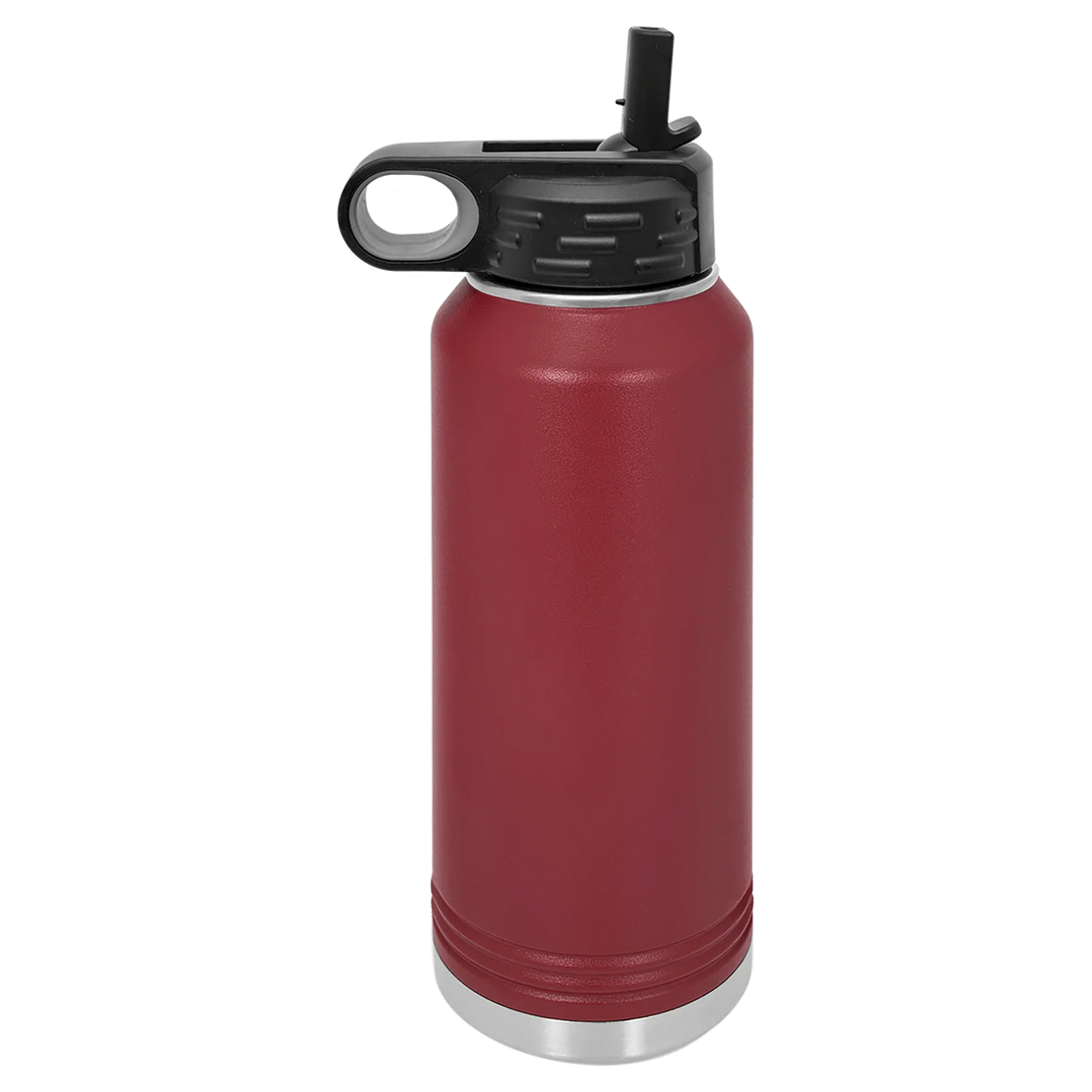 32 oz Water Bottle - Customizable Bottle with Flip Lid