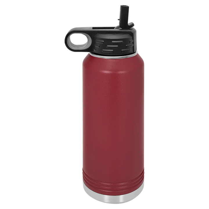 32 oz Water Bottle - Customizable Bottle with Flip Lid