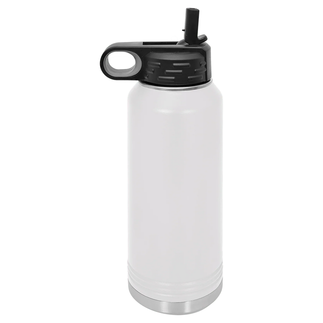 32 oz Water Bottle - Customizable Bottle with Flip Lid