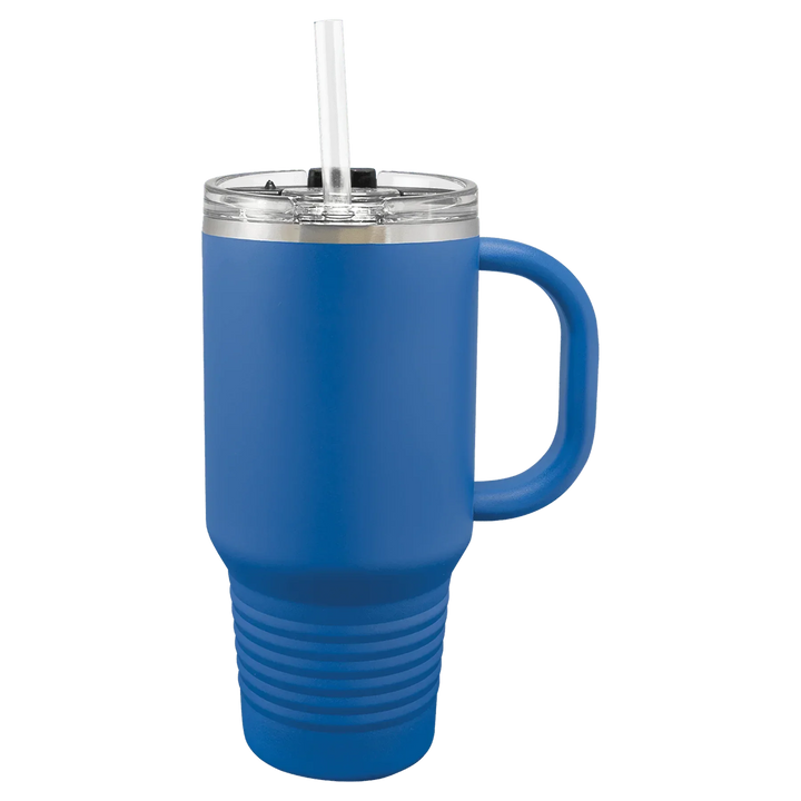 32oz Insulated Tumbler with Straw | Personalized Logo Design Travel Mug - iCustomLabel
