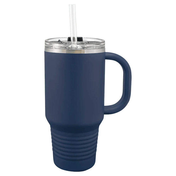 32oz Insulated Tumbler with Straw | Personalized Logo Design Travel Mug - iCustomLabel